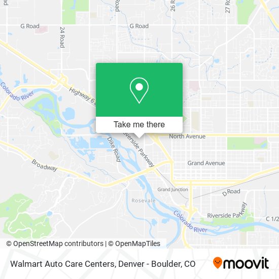 Mapa de Walmart Auto Care Centers