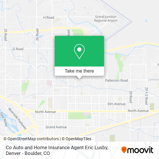 Co Auto and Home Insurance Agent Eric Lusby map