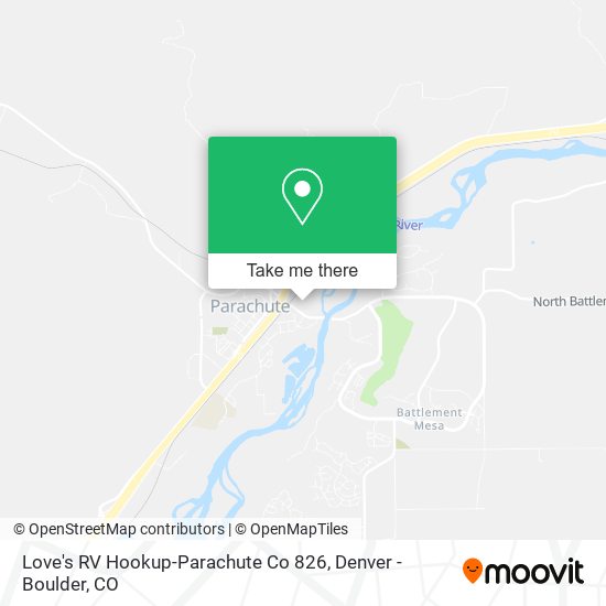 Love's RV Hookup-Parachute Co 826 map