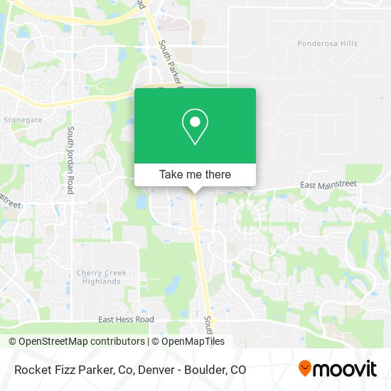 Rocket Fizz Parker, Co map