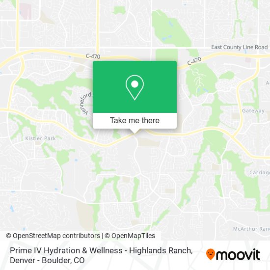 Mapa de Prime IV Hydration & Wellness - Highlands Ranch