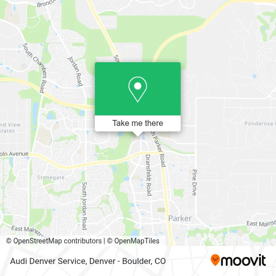 Audi Denver Service map