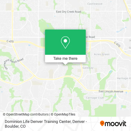 Dominion Life Denver Training Center map