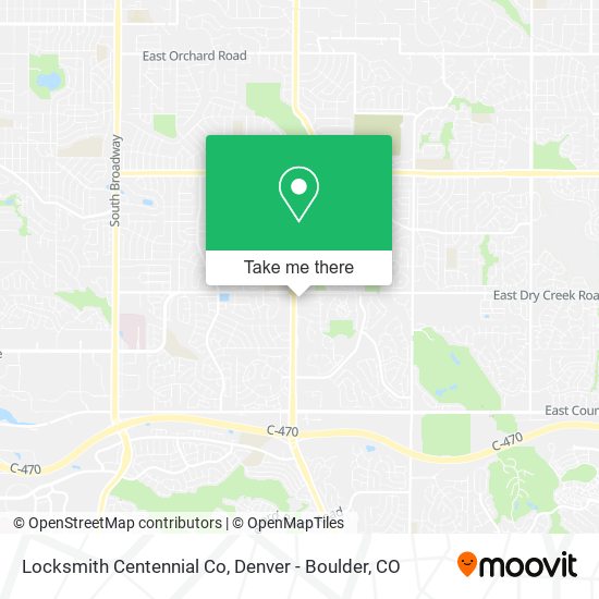 Locksmith Centennial Co map