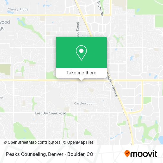 Peaks Counseling map