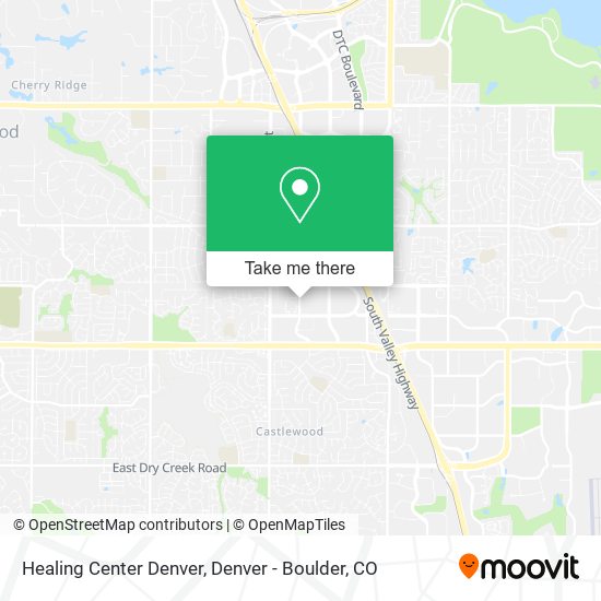 Healing Center Denver map