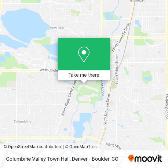 Columbine Valley Town Hall map