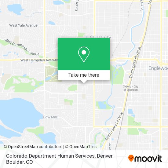 Mapa de Colorado Department Human Services