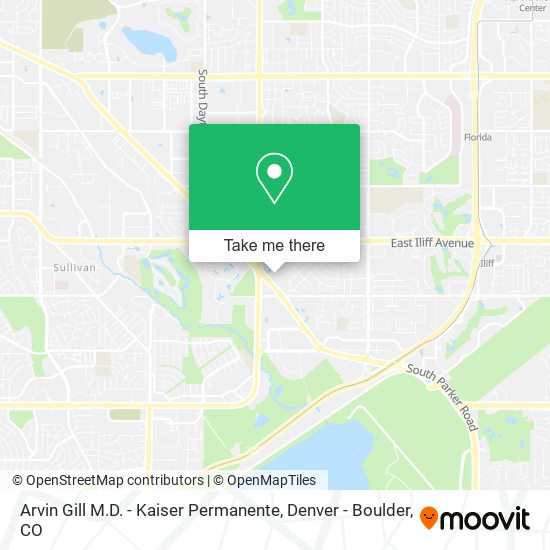 Arvin Gill M.D. - Kaiser Permanente map
