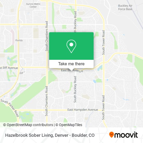 Hazelbrook Sober Living map