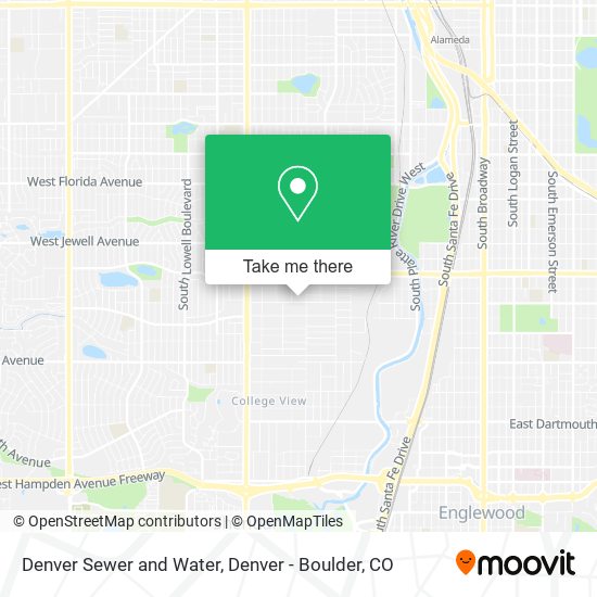 Mapa de Denver Sewer and Water