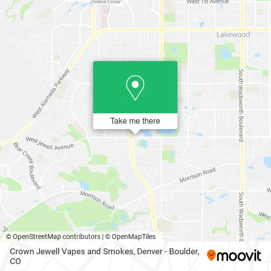 Crown Jewell Vapes and Smokes map