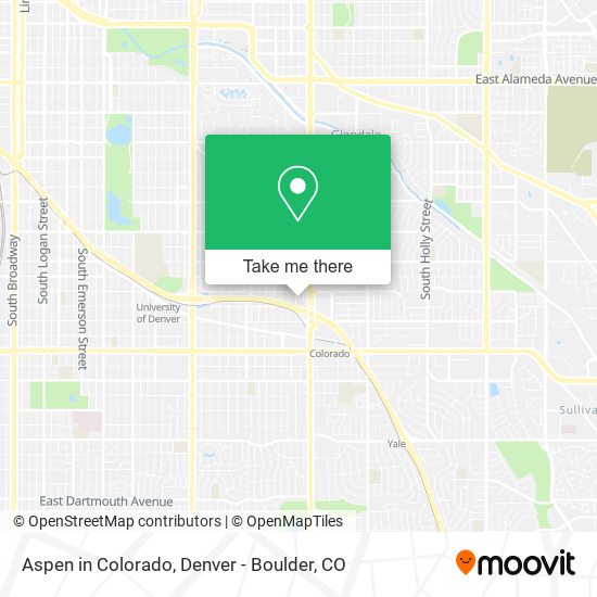 Aspen in Colorado map