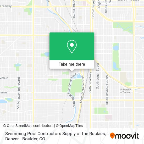 Swimming Pool Contractors Supply of the Rockies map