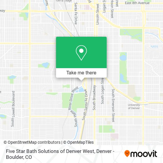 Five Star Bath Solutions of Denver West map