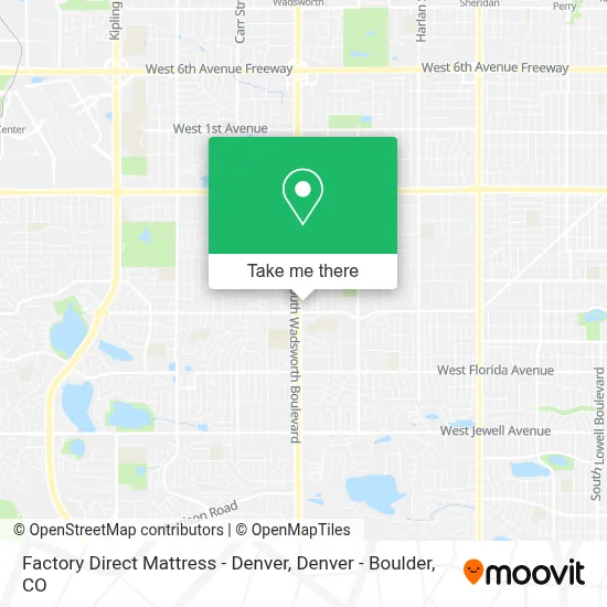 Factory Direct Mattress - Denver map