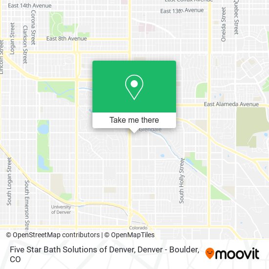 Five Star Bath Solutions of Denver map