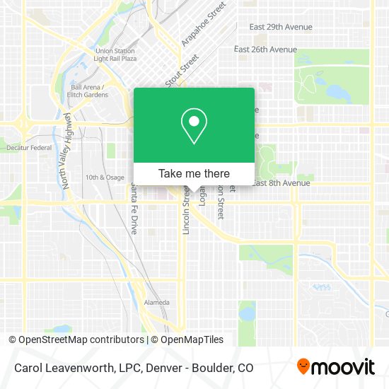 Carol Leavenworth, LPC map