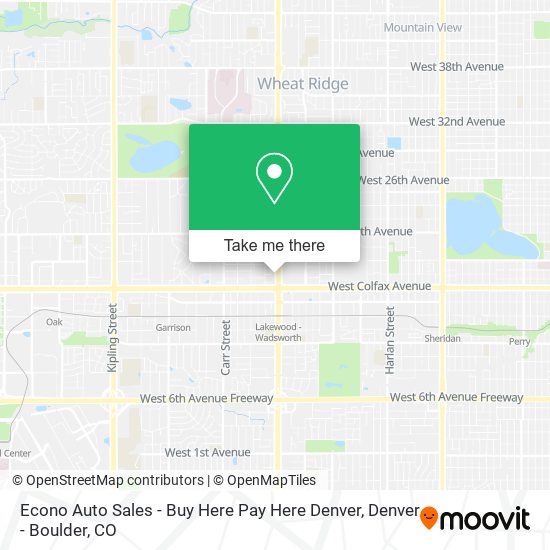 Mapa de Econo Auto Sales - Buy Here Pay Here Denver