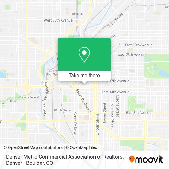 Denver Metro Commercial Association of Realtors map