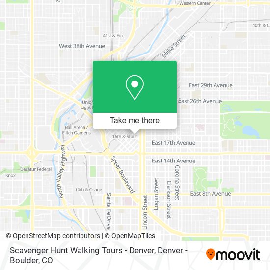 Scavenger Hunt Walking Tours - Denver map