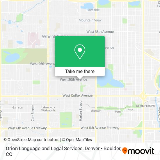 Orion Language and Legal Services map