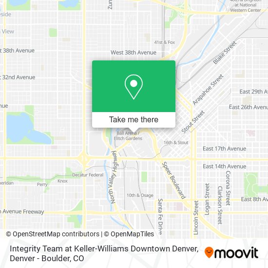 Integrity Team at Keller-Williams Downtown Denver map