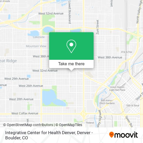 Mapa de Integrative Center for Health Denver