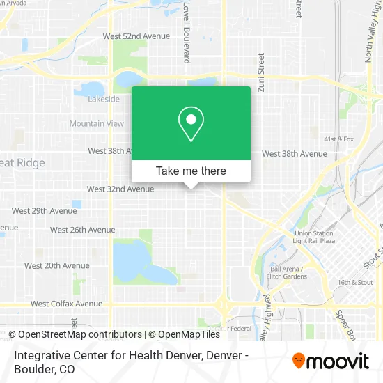 Integrative Center for Health Denver map