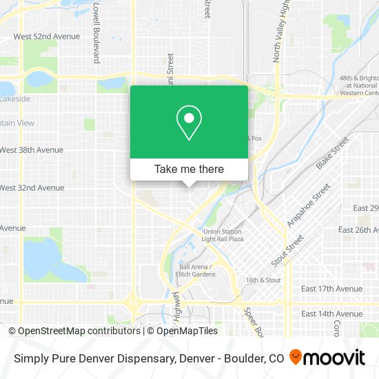 Simply Pure Denver Dispensary map