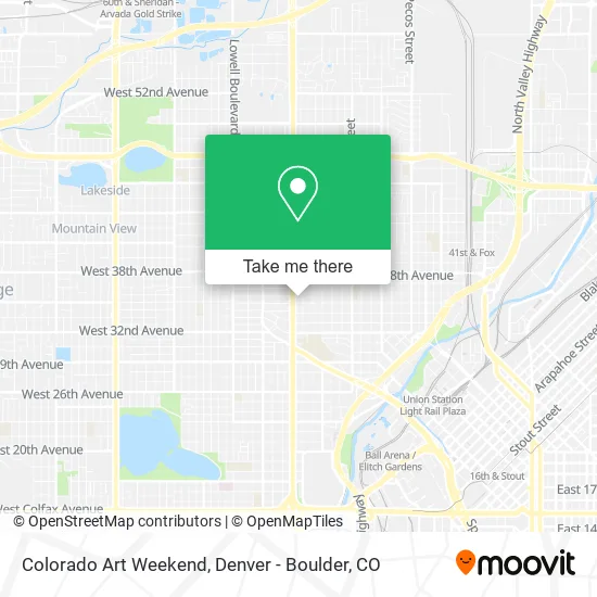 Colorado Art Weekend map