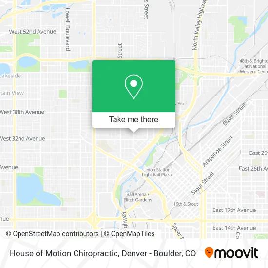 House of Motion Chiropractic map