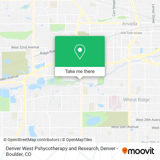 Mapa de Denver West Pshycotherapy and Research