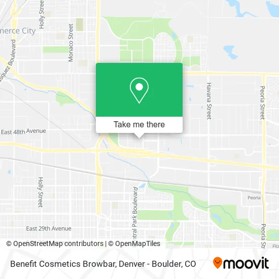 Benefit Cosmetics Browbar map