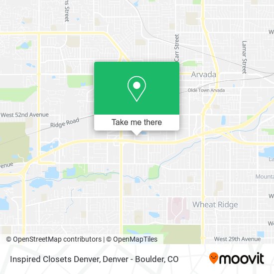 Inspired Closets Denver map