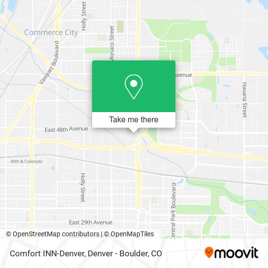 Comfort INN-Denver map