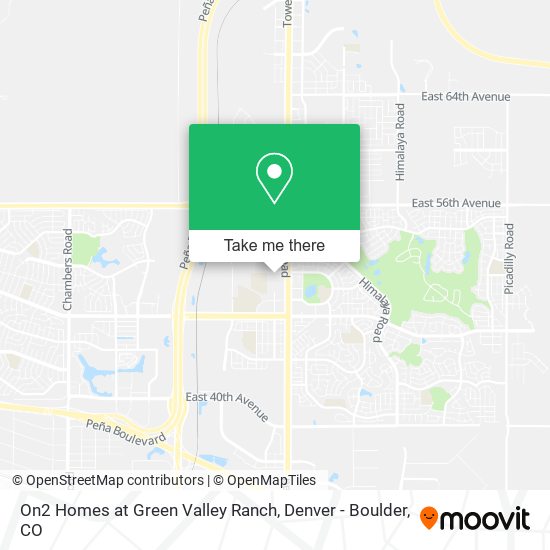 Mapa de On2 Homes at Green Valley Ranch