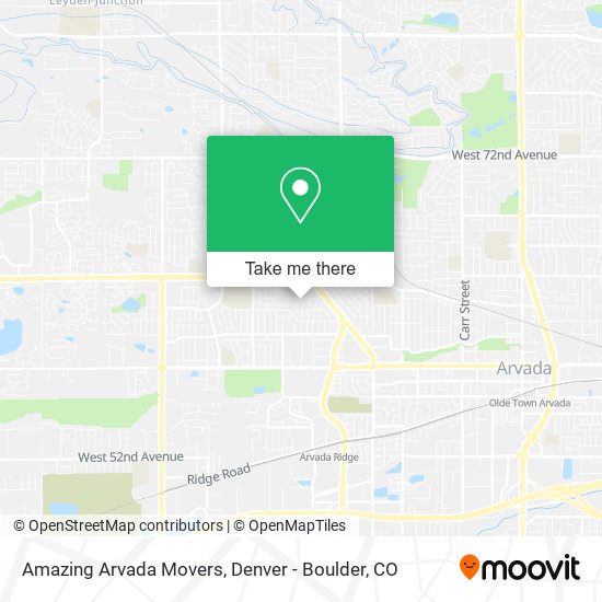 Amazing Arvada Movers map