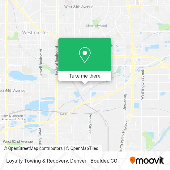 Loyalty Towing & Recovery map