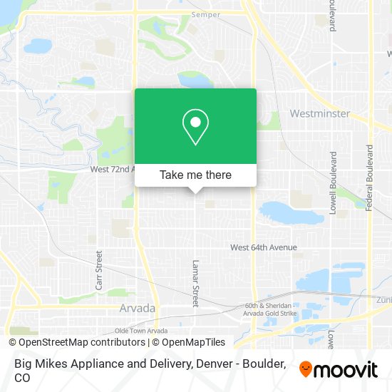 Big Mikes Appliance and Delivery map