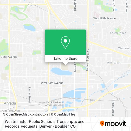 Westminster Public Schools Transcripts and Records Requests map