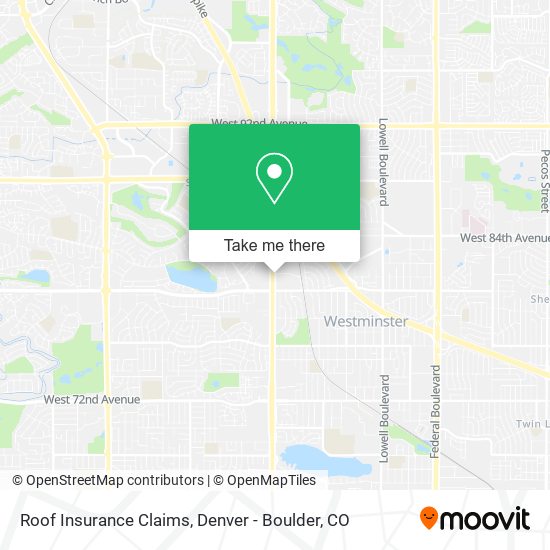Roof Insurance Claims map
