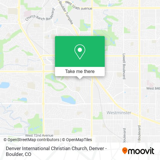 Denver International Christian Church map