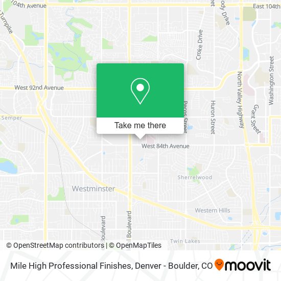 Mile High Professional Finishes map