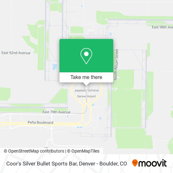 Coor's Silver Bullet Sports Bar map