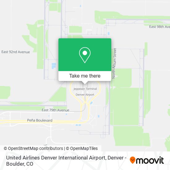 United Airlines Denver International Airport map