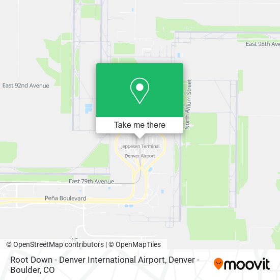 Root Down - Denver International Airport map