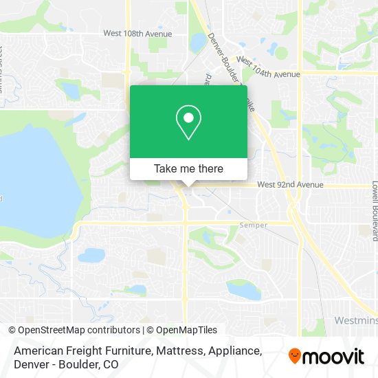 Mapa de American Freight Furniture, Mattress, Appliance