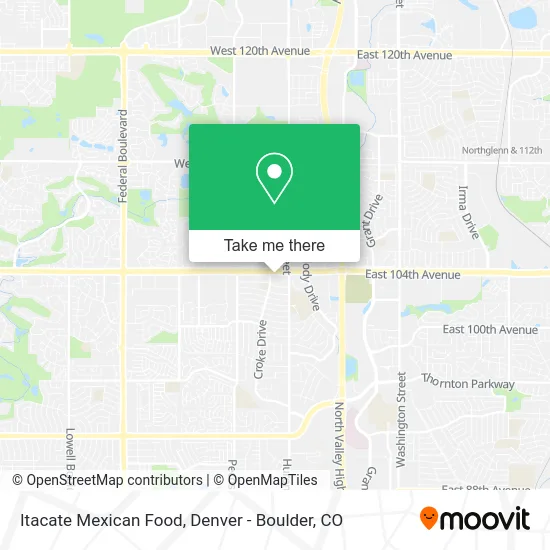 Itacate Mexican Food map