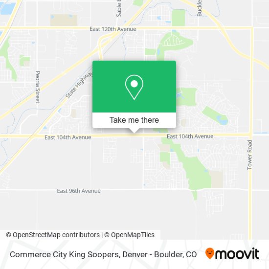 Commerce City King Soopers map